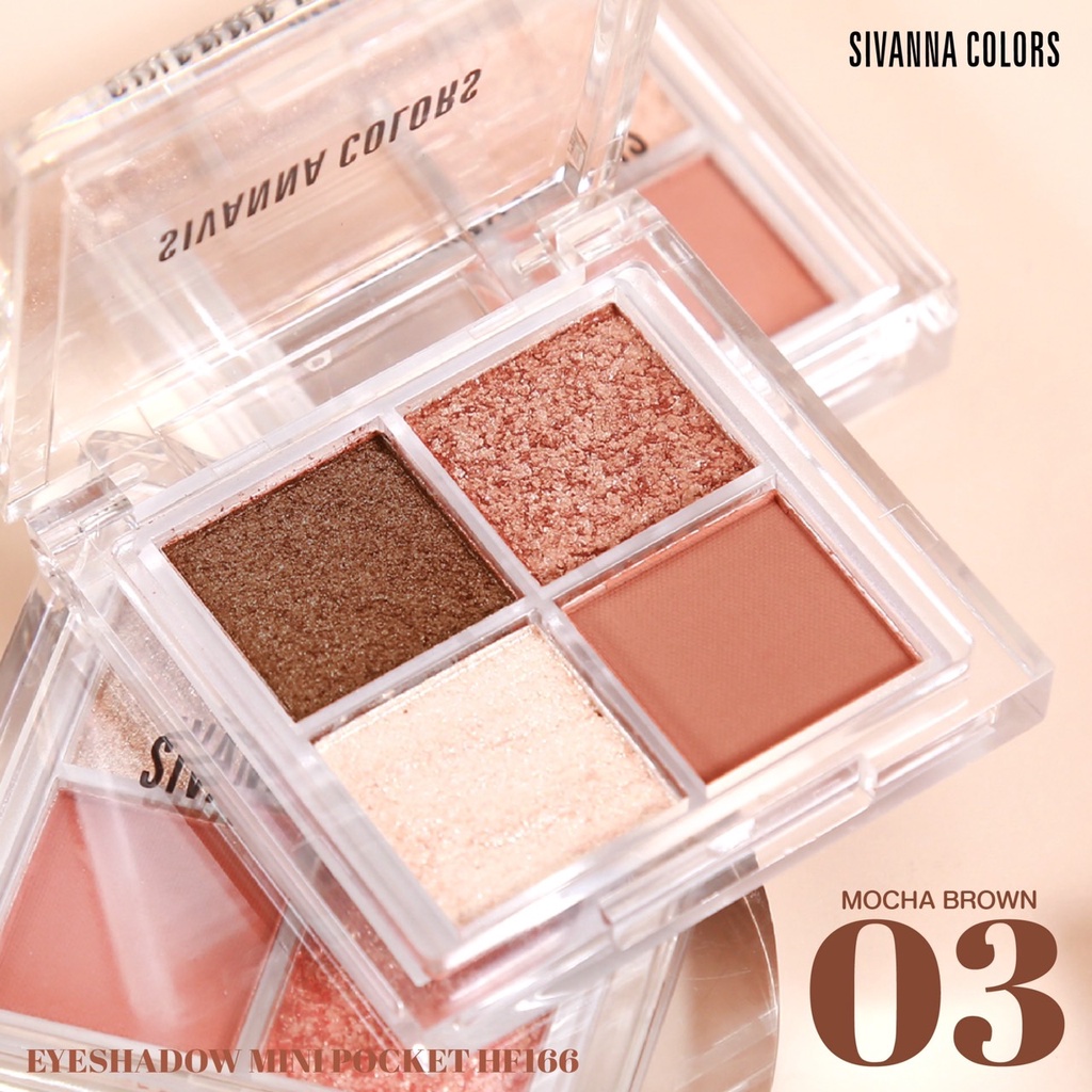 Sivanna Eyeshadow Mini Pocket HF166 มินิ อายแชโดว์ 5.6กรัม ซีวันนา