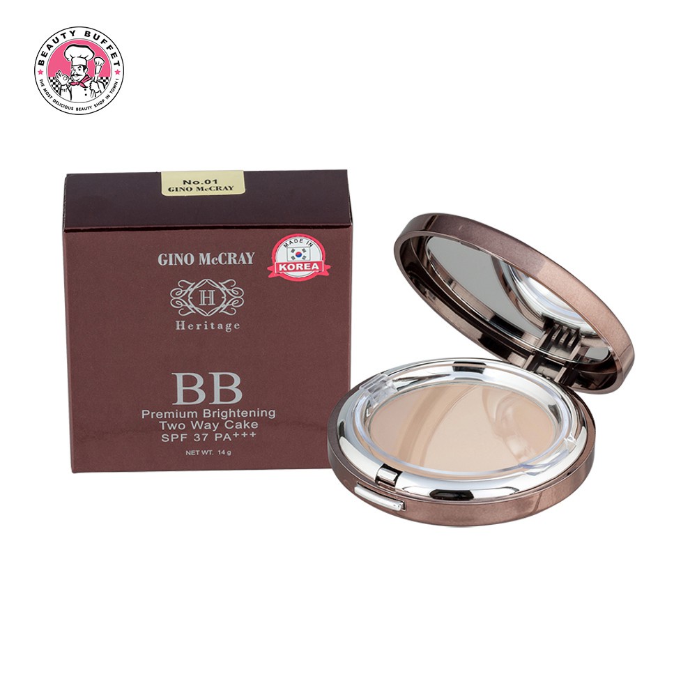 Beauty Buffet GINO McCRAY HERITAGE BB PREMIUM TWO WAY CAKE แป้งบีบี แป้งผสมรองพื้น