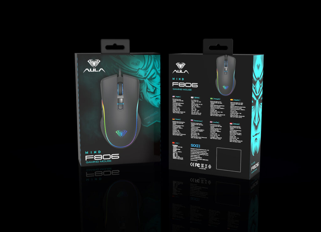 AULA F806 MACRO GAMING MOUSE SKU-03017