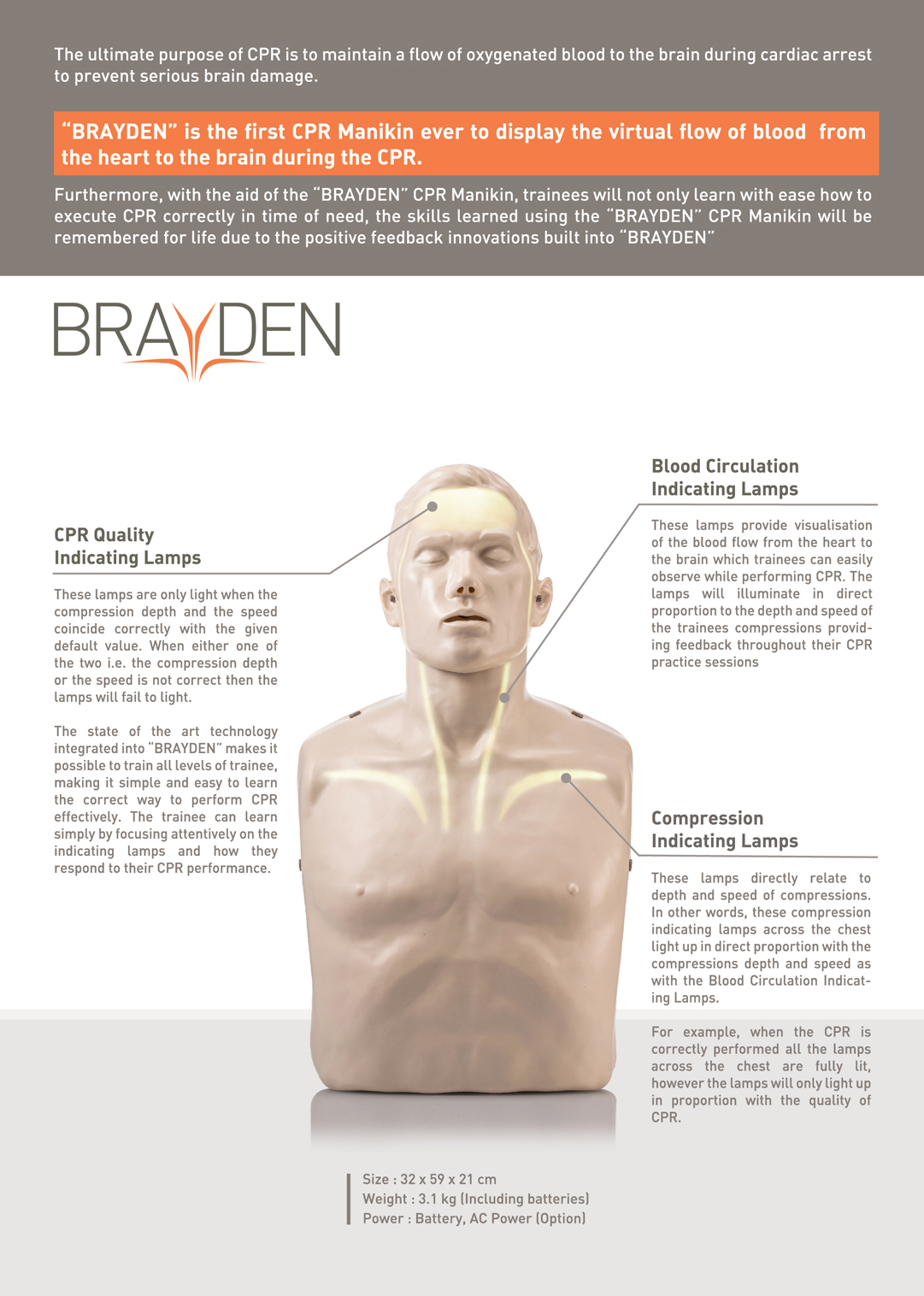 Brayden CPR Training Manikin