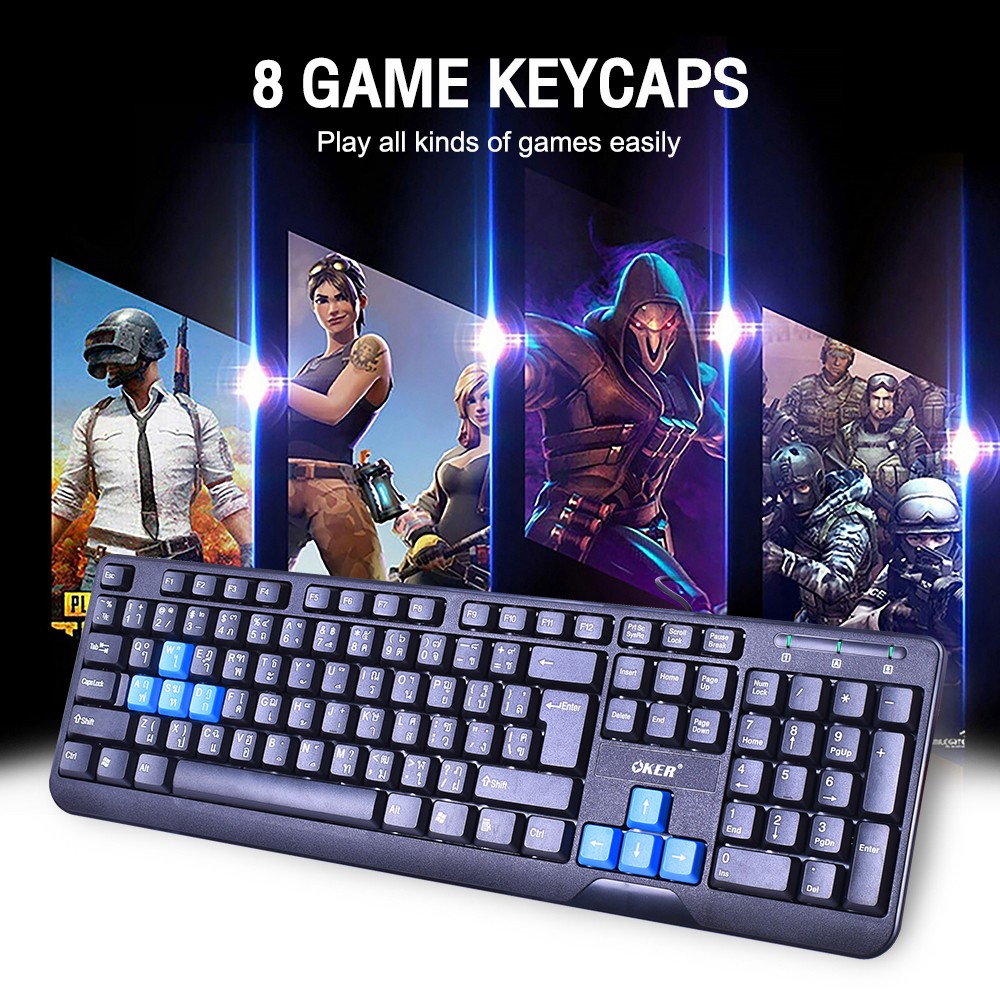 KB-318 OKER Slim KEYBOARD USB 104KEY KB-UB-OK-318XX