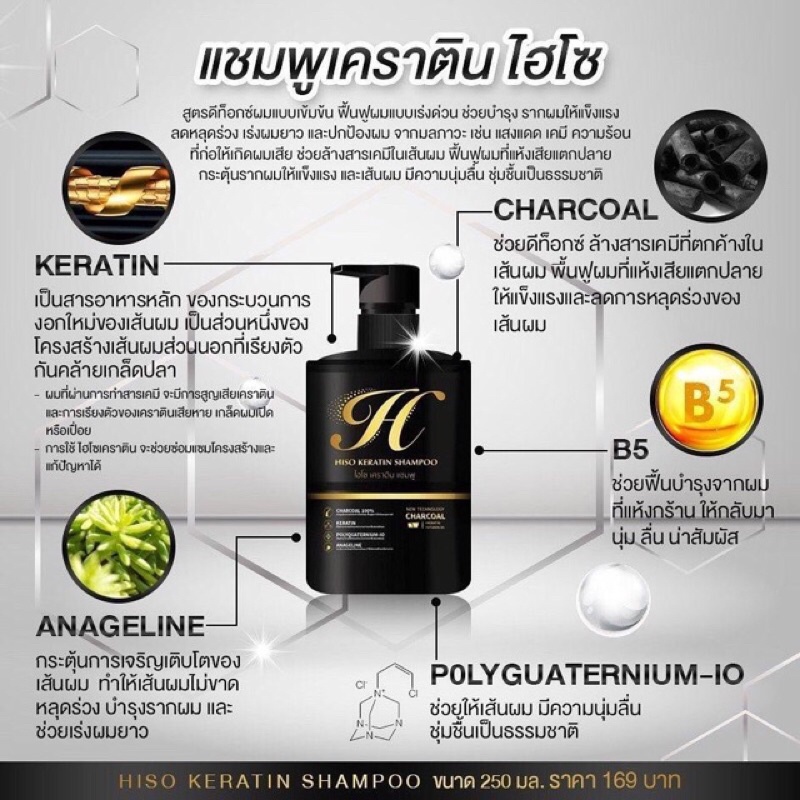 Hiso Keratin Shampoo / Treatment /Serum ไฮโซ เคราติน แชมพู / ทรีทเมนท์ / เซรั่ม