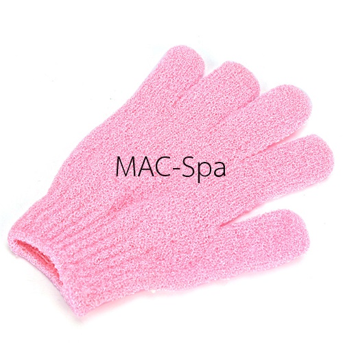 ถุงมืออาบน้ำขัดตัว 1 ข้าง สีชมพู
