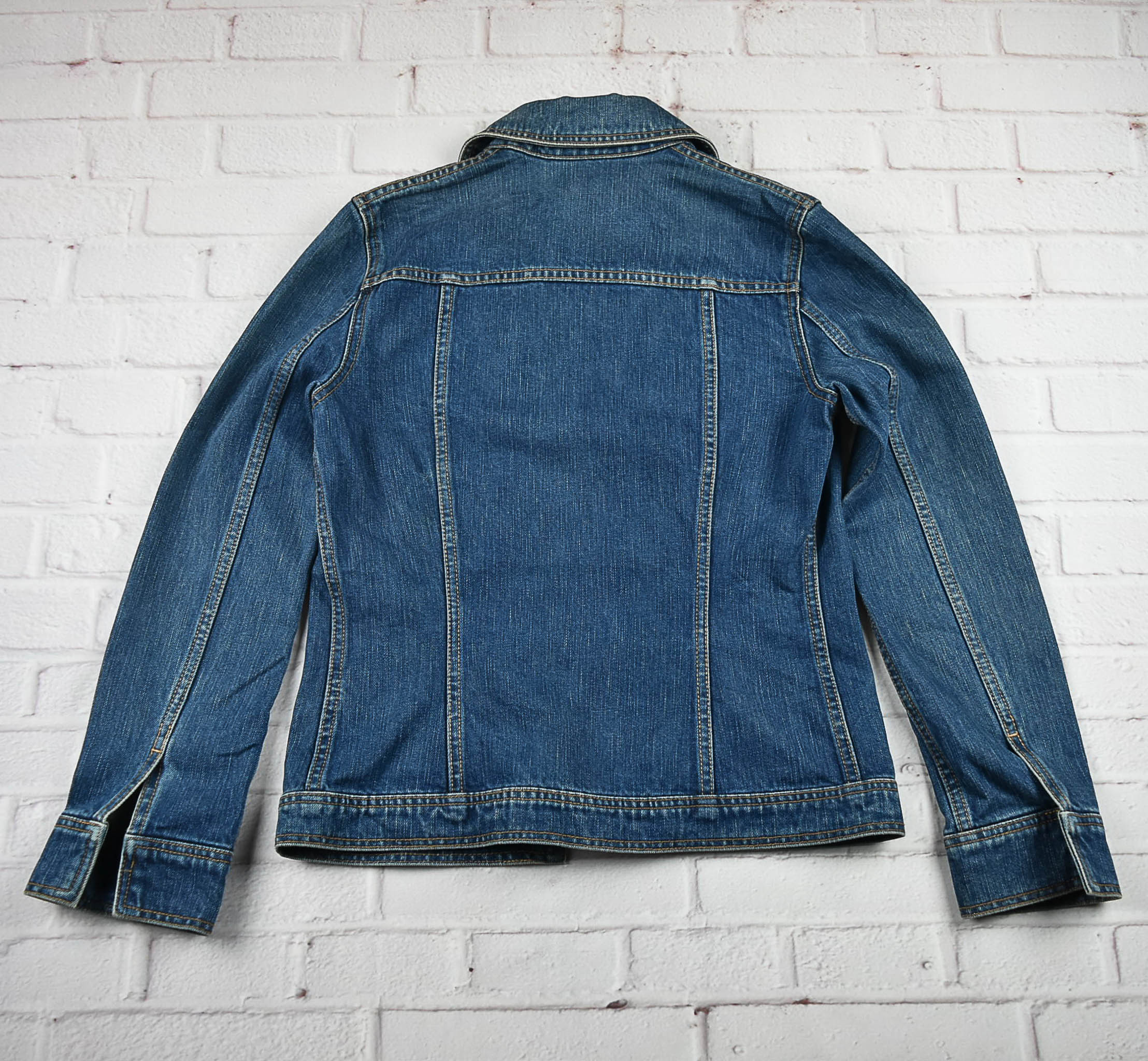 M-premier อกจริง 34 ไซส์ S เสื้อแจ็คเก็ตยีนส์ แขนยาว ผู้หญิง ทรงสวยใส่สบาย ไม่มีซิปหน้า ใส่คลุมกันแดด