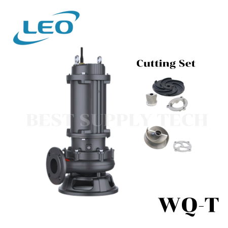 LEO WQ-T ปั๊มน้ำสูบน้ำเสียใบพัดคัตเตอร์ (Cutter Impeller)