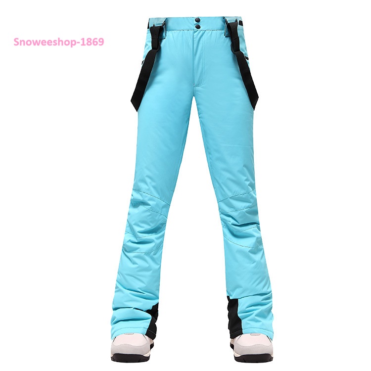 กางเกงสกีสำหรับผู้ชาย กางเกงสกีสำหรับผู้หญิง กางเกงสกีคู่รัก กางเกงกันหนาวผ้าฝ้ายผสมเส้นใยโพลีเอสเคลือบสารสะท้อนหยดน้ำ กางเกงหนาและอุ่นมาก กันหนาวอุณหภูมิติดลบพร้อมสายคล้องถอดแยกได้ ชายกางเกงมีซิปปรับทรงขาและยางรัดกันลมกันหิมะเข้า มีทั้งของผู้ชายและผู้หญิ