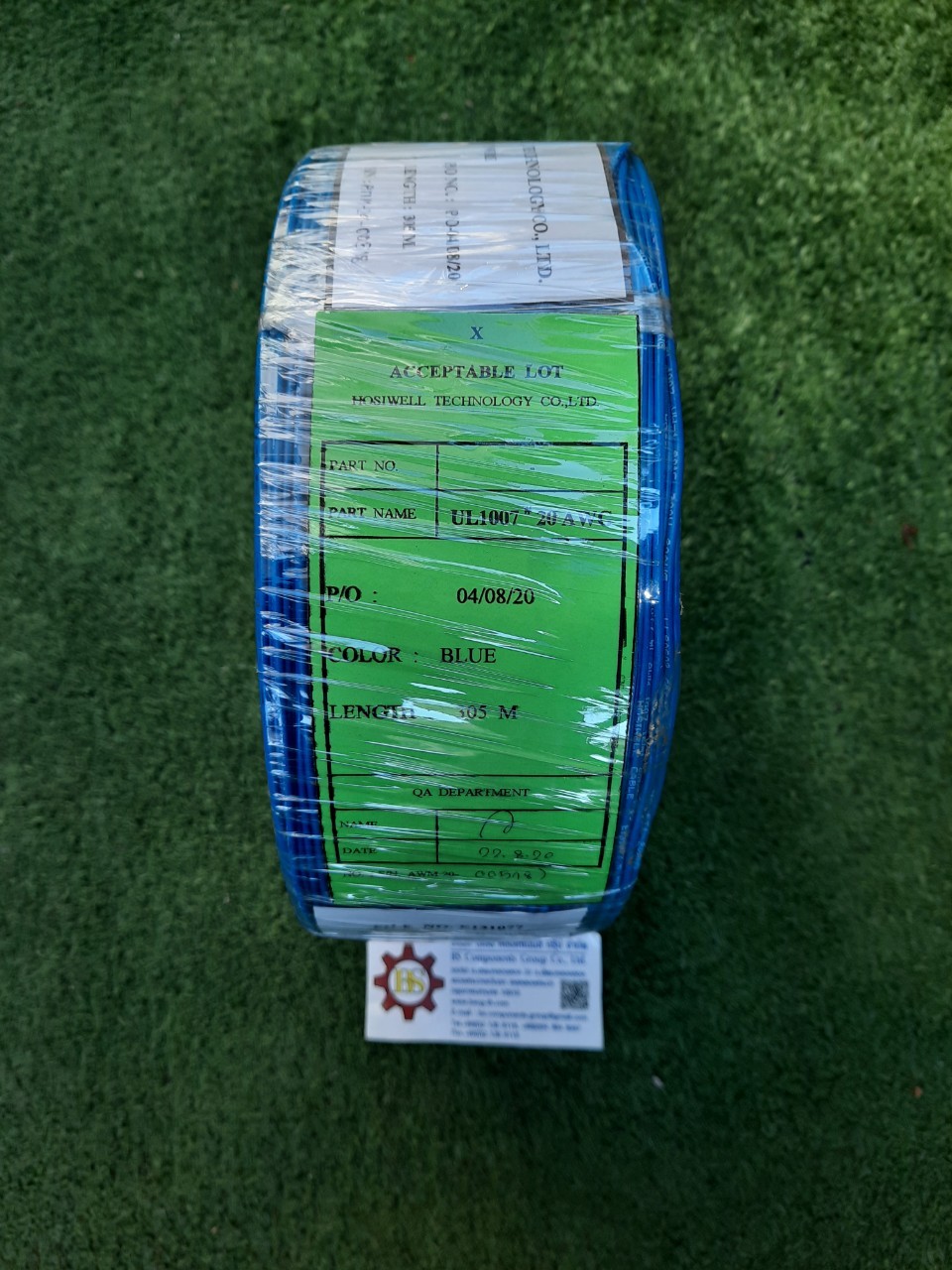 HOSIWELL : สาย UL1007 -20AWG-Blue 305m/roll