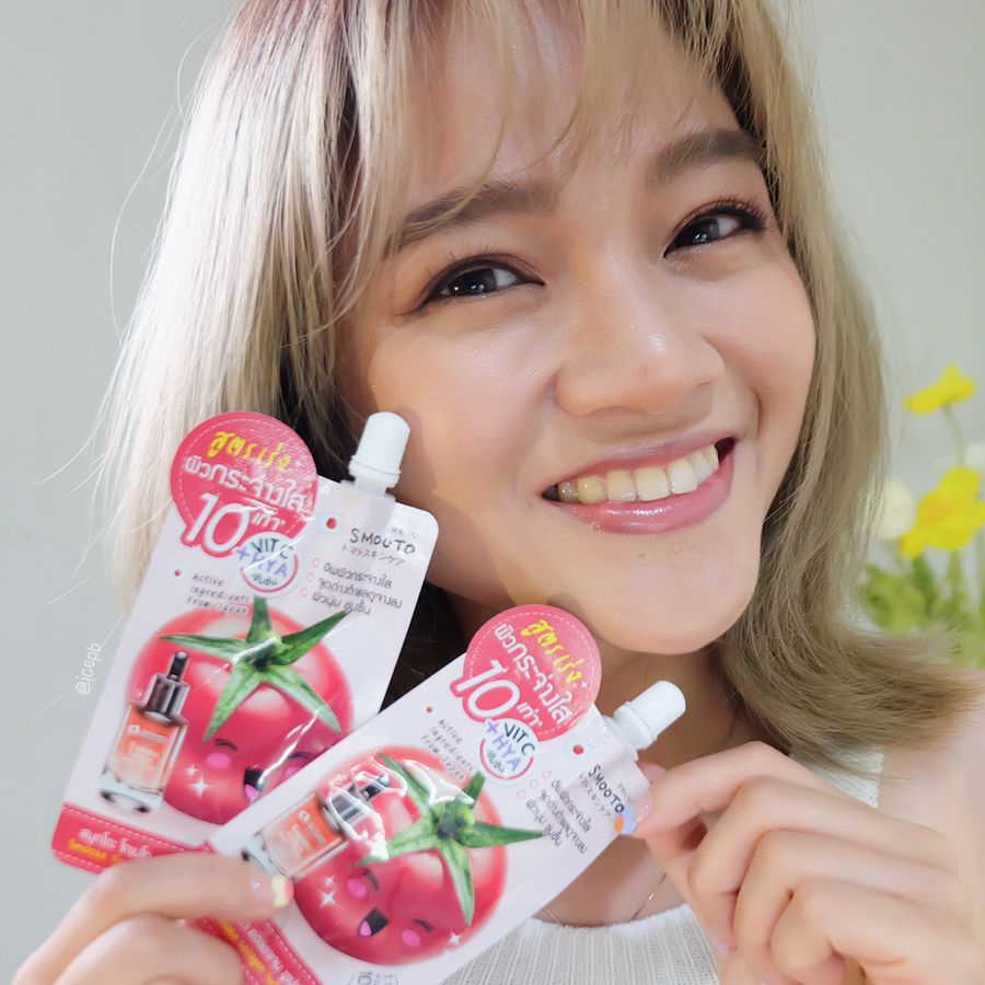 (1ซอง) แบบซอง Smooto Tomato Collagen Super White Serum สูตรใหม่ 8กรัม