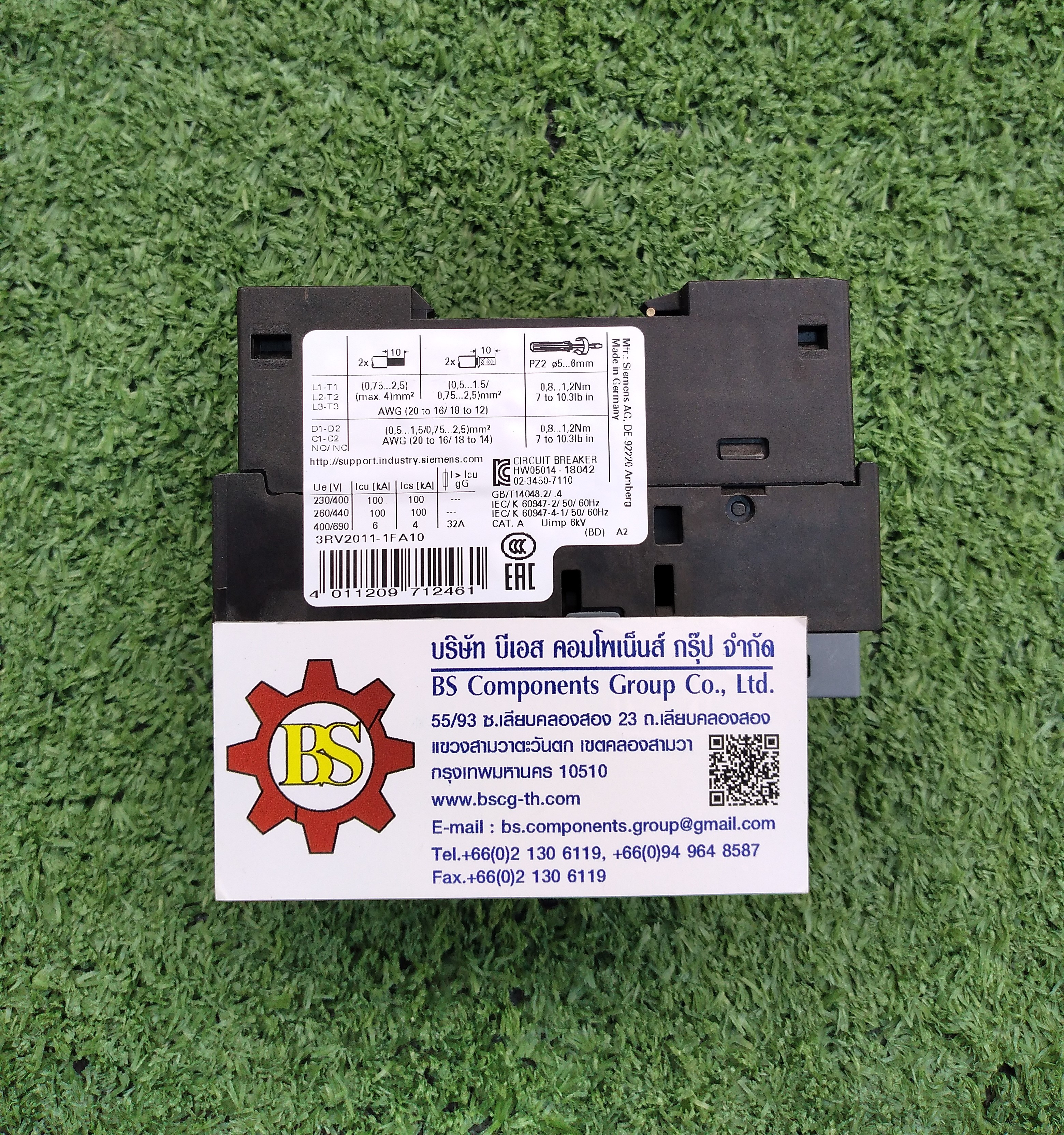 SIEMENS : 3RV2011-1FA10 Circuit breaker size S00 for motor protection CLASS10, 3.5...5A