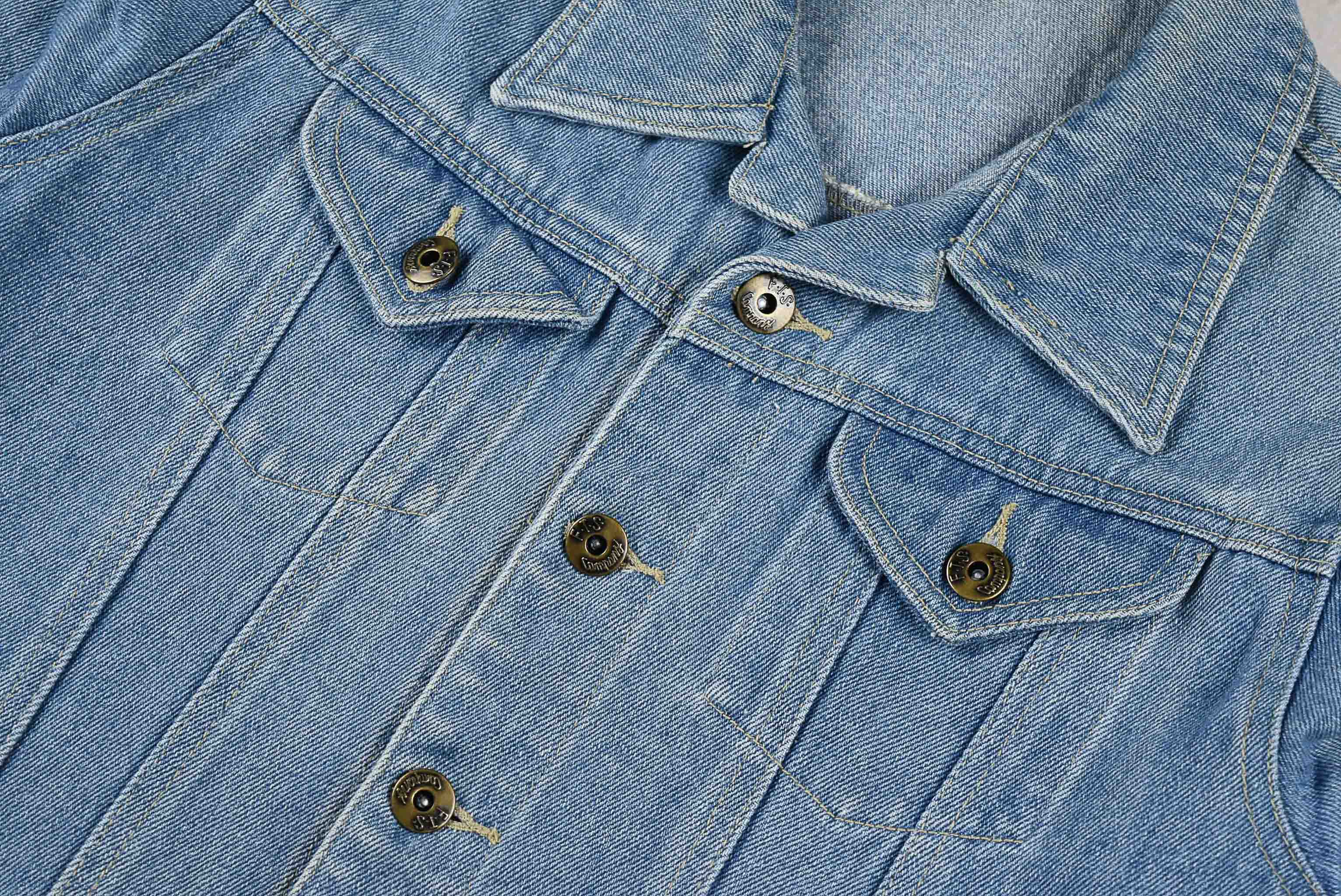 F.T.S. อกจริง 34 ไซส์ S เสื้อแจ็คเก็ตยีนส์ แขนยาว ผู้หญิง ทรงสวยใส่สบาย ใส่คลุมกันแดด