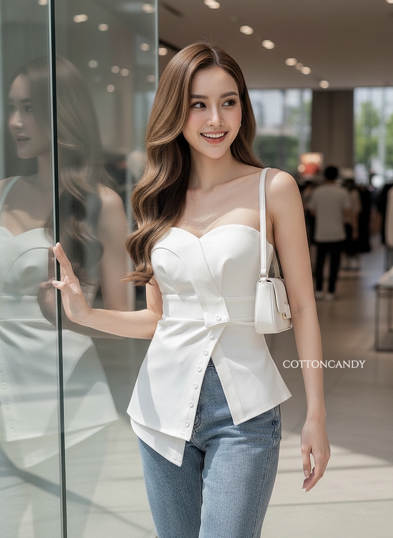 Tag#cottoncandy เกาะอกผ้าเทพพรีเมี่ยม ล่าสุดงานเกรดส่งออก ใส่สวยปั้วมากๆ อกฟูชิดสวยเด้งสุดๆคร่าาา