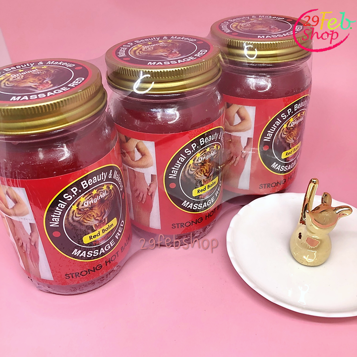 Natural S.P. Massage Red 200g x 1 ชิ้น บาล์มบรรเทาปวด