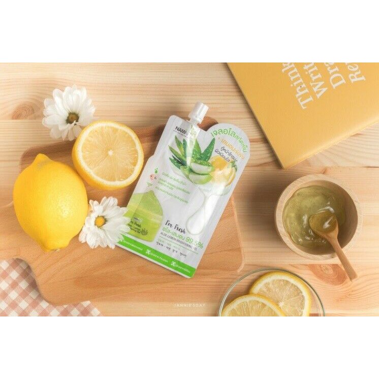 Nami I'm fresh aloe-lemon brightening gel 30g. x 6pcs นามิ แอม เฟรช อโล-เลมอน ไบรท์เทนนิ่ง เจล