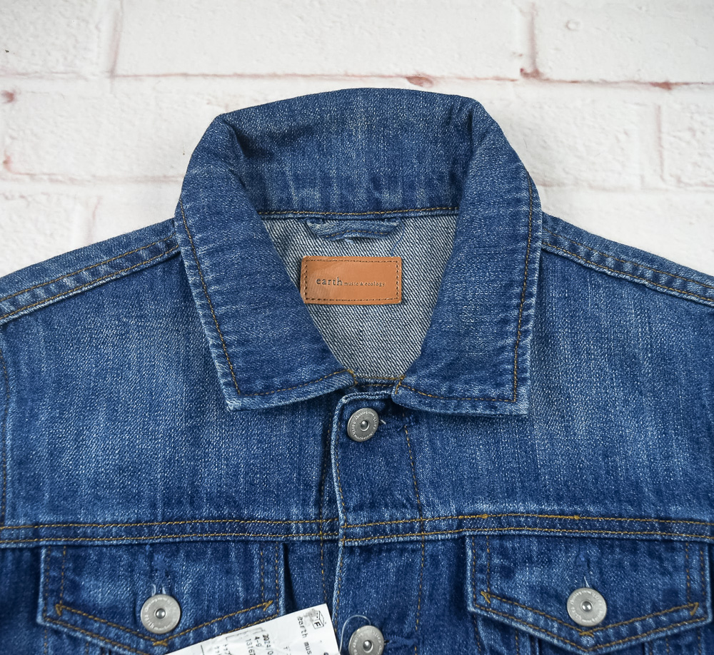 earth music&ecologyแท้ รอบอก 36 เสื้อแจ็คเก็ตยีนส์ ผู้หญิง เอิร์ธ มิวสิค แอนด์ อีโคโลจี สียีนส์ เสื้อแขนยาว เนื้อผ้าดี
