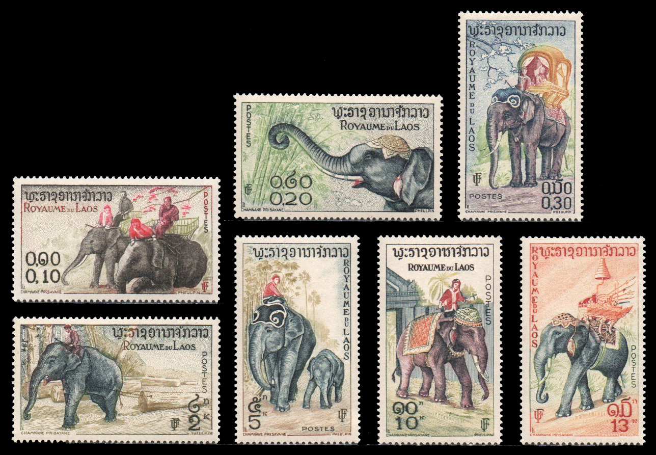 Laotian Elephants 1958