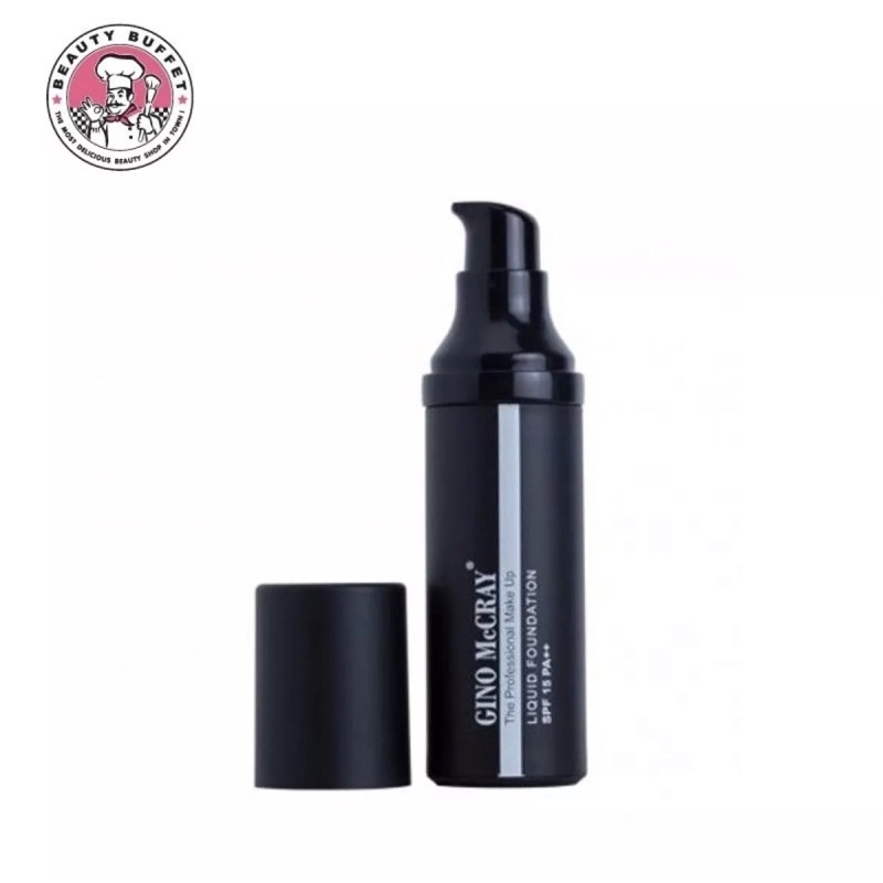 ( รองพื้นขั้นเทพกล่องดำ ) Gino McCray The Professional Makeup liquid foundation SPF15 PA++ 30g ครีมรองพื้น