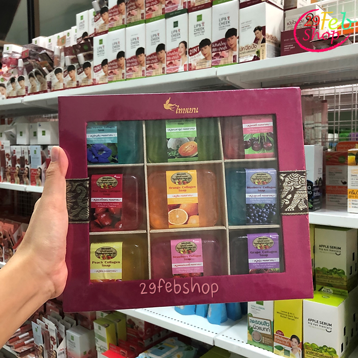 Thai Yen Vegetables Collagen Soap x 9 ก้อน สบู่ผลไม้คอลลาเจน ไทยเยน