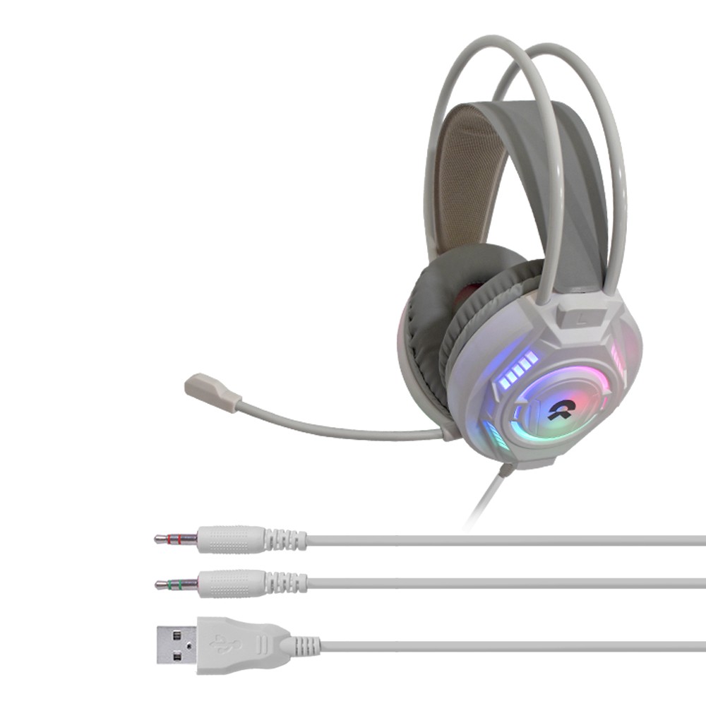 OKER G225 RGB HEADSET+MIC GAMING USB+3.5 HP-HM-OK-G225B