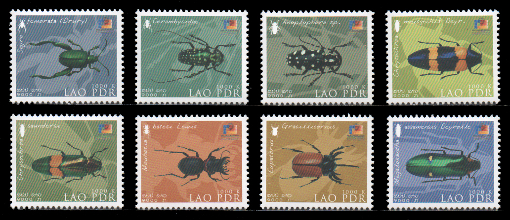 Beetles - International Stamp Exhibition "PhilaKorea 2002" - Seoul, South Korea