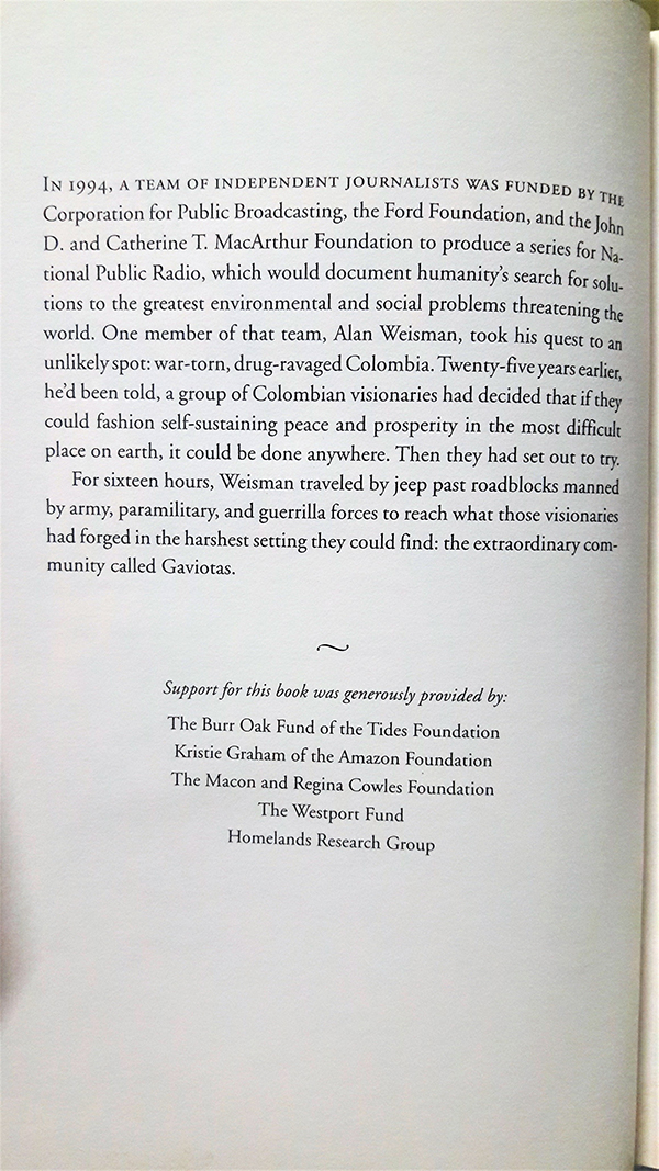 Gaviotas : A Village to Reinvent the World