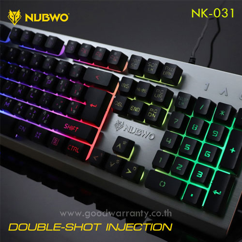 NUBWO NK031 NUBWO SAVIOR GAMING KEYBOARD RAINBOW 9LED MODES KB-UB-NW-NK31X
