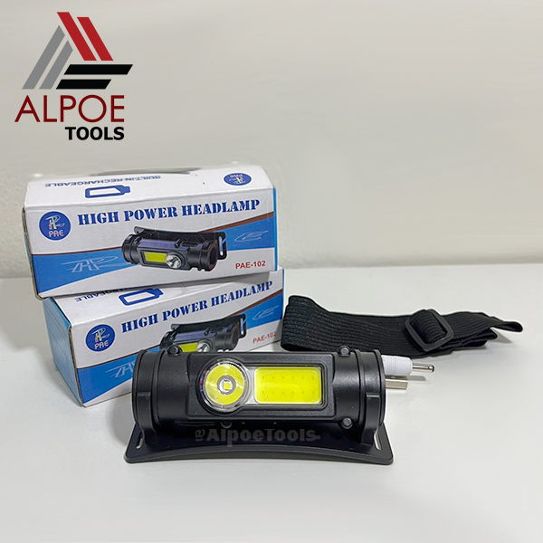 ไฟคาดหัว หลอด LED , COB แบบชาร์จในตัว รุ่น PAE-102