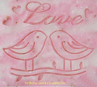LOVE BIRD SOAP STAMP 4 x 4.5 CM.