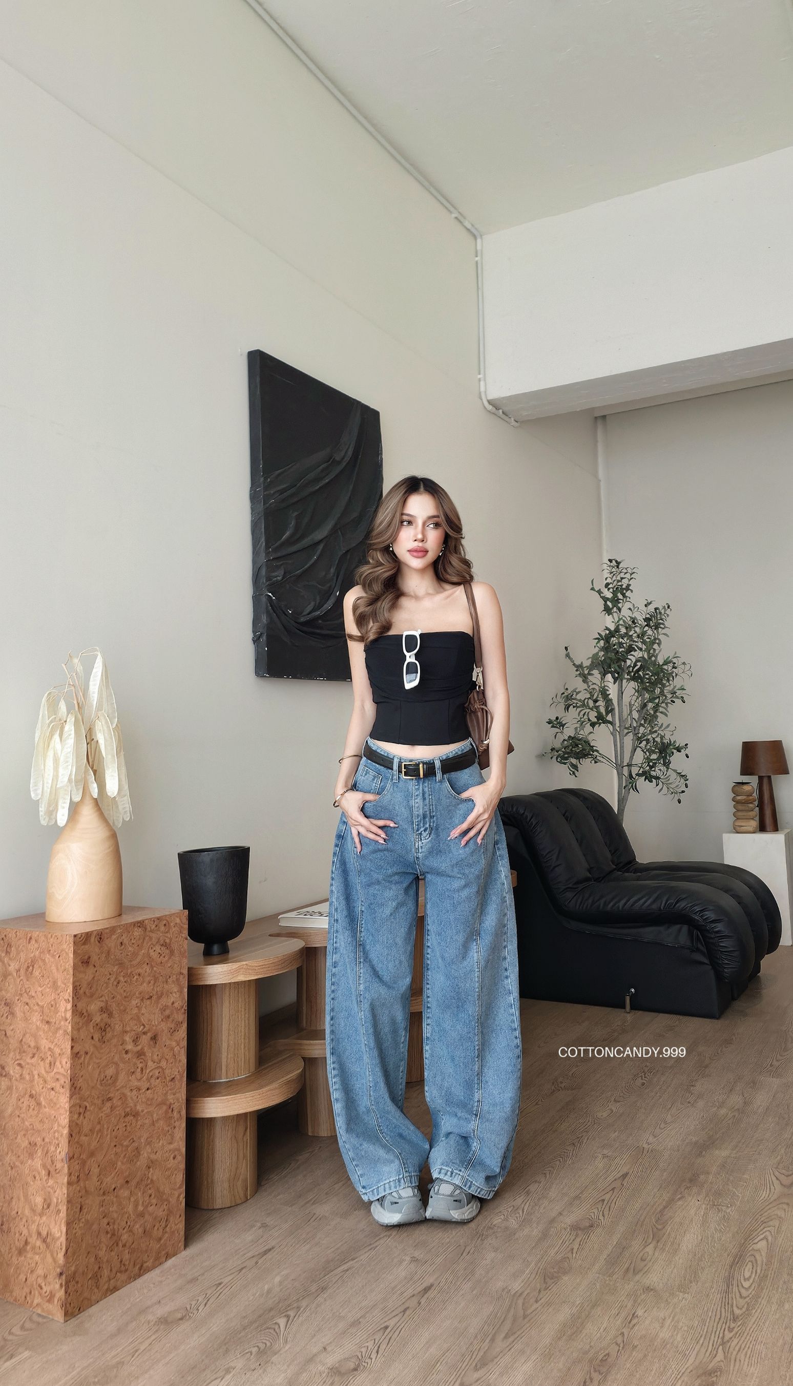 Tag#cottoncandy กางเกงยีนส์beggie ขากระบอกใหญ่เอวล่าง เนื้อยีนส์พรีเมี่ยม รุ่นนี้ผ้ายีาส์เกรดพิเศษ เกรดแบรนด์ เกรดห้างเท่านั้น ใส่สบายไม่อึดอัด