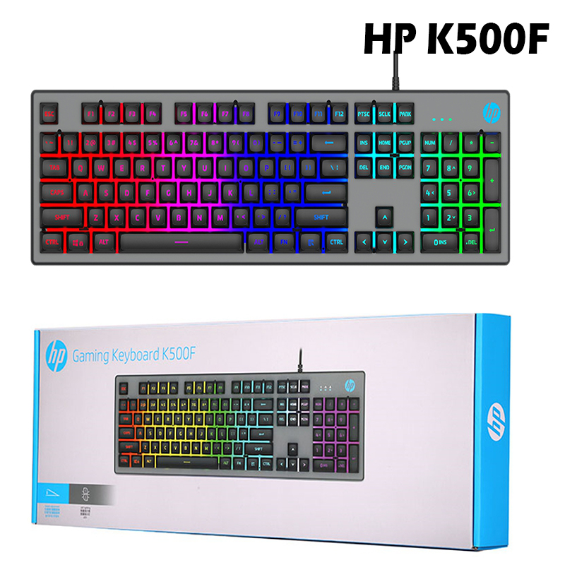 HP K500F GAMING KEYBOARD USB มีไฟ KB-UB-HP-K500F