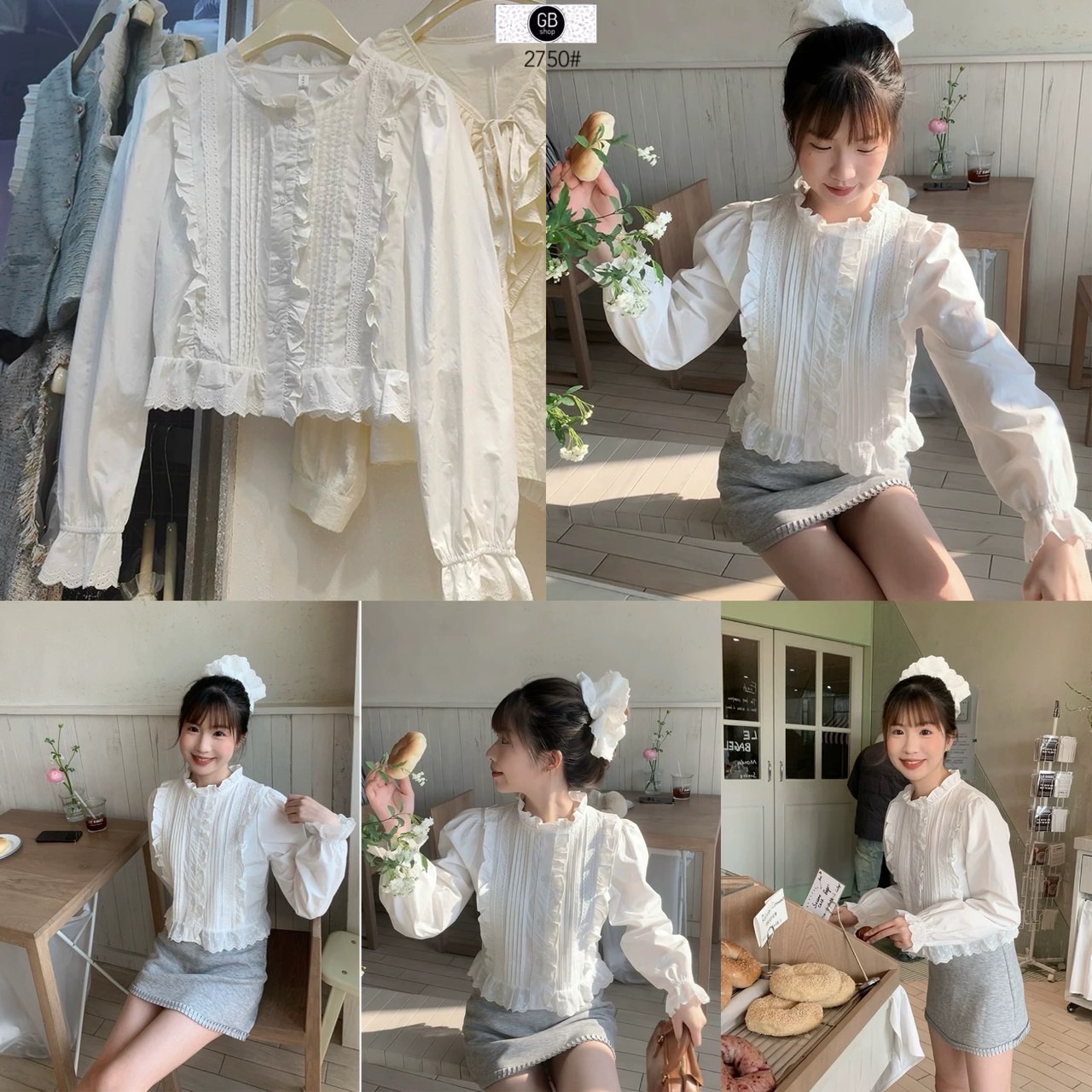 | GB SHOP ||| 2750#เสื้อแขนยาว กระดุมหน้า เนื้อผ้าดี งานสวย