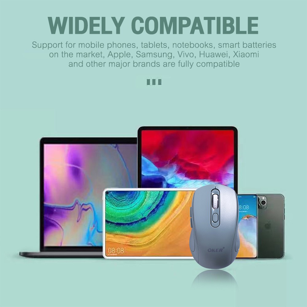 OKER M825 WIRELESS MOUSE 1600DPI เม้าท์ไร้สาย ไฟ7สี SKU-02959