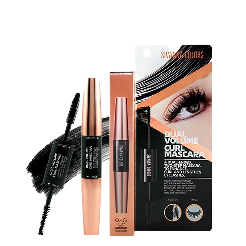 SIVANNA COLORS DUAL VOLUME CURE MASCARA HF9020 ซีเวนน่า คัลเลอร์ส ดูเอิล วอลุ่ม เคิร์ล มาสคาร่า