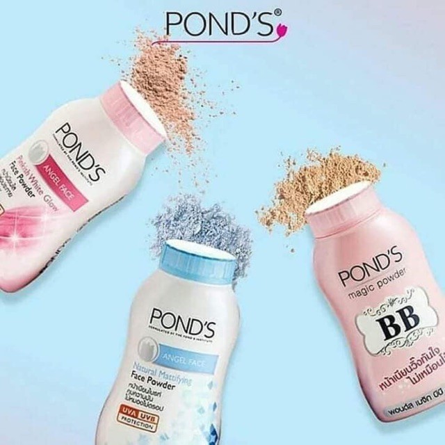 Pond’s Angel Face Pinkish White Glow 50g x 6 ชิ้น แป้งหน้าเนียนใส พอนด์ส