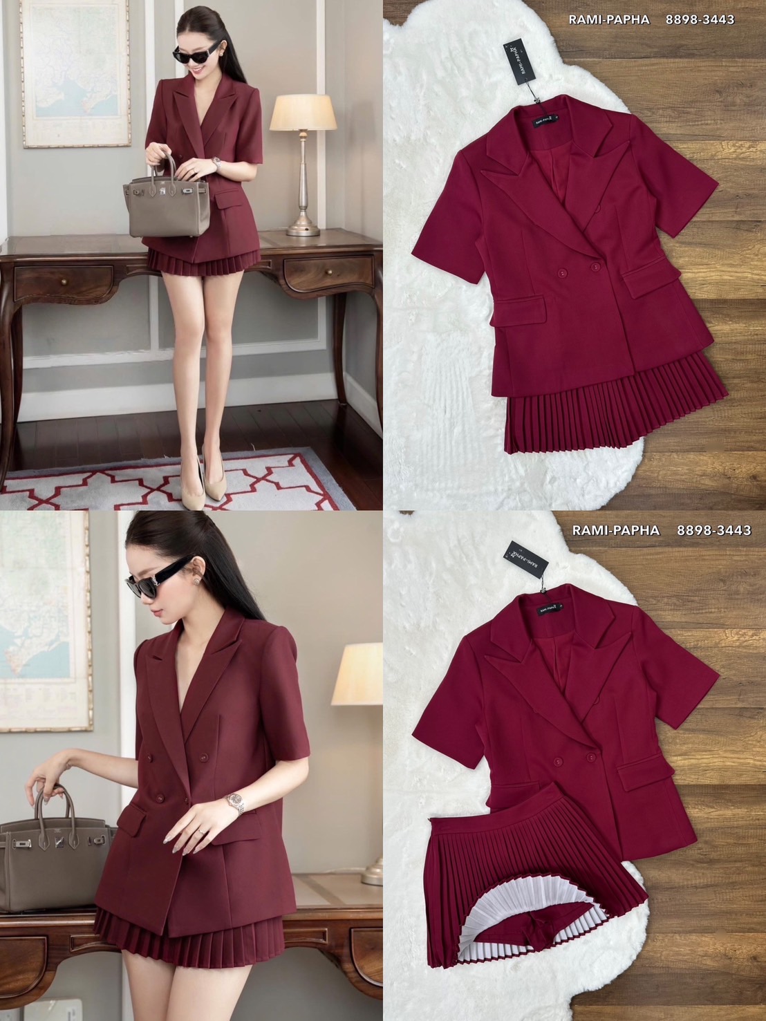 Label :: RAMI-PAPHA(รมิปภา) เสื้อแขนสั้น ปกคอเสื้อเก๋ๆ กระเป๋า/กระดุมหน้า ใช้งานได้จริง ไหล่มีฟองน้ำ ซับในอย่างดีทั้งตัว ++กระโปรงจีบเล็กรอบตัวเก๋มากๆคะ มีขาสั้นด้านใน **เนื้อผ้าสวมใส่สบาย