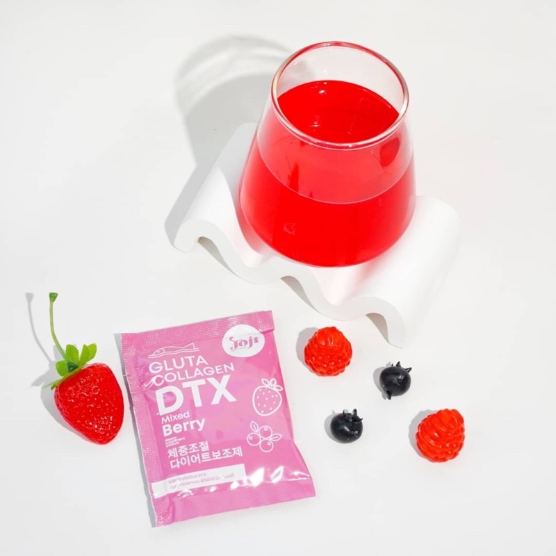 JOJI SECRET YOUNG GLUTA COLLAGEN DTX MIXED BERRY 200,000 MG 10 ซอง อาหารเสริม คอลลาเจน + ดีท็อกซ์ มิ๊กซ์เบอร์รี่