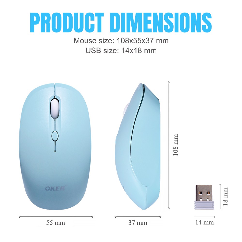 OKER M934 WIRELESS MOUSE 3200DPI เม้าท์ไร้สาย SKU-02954