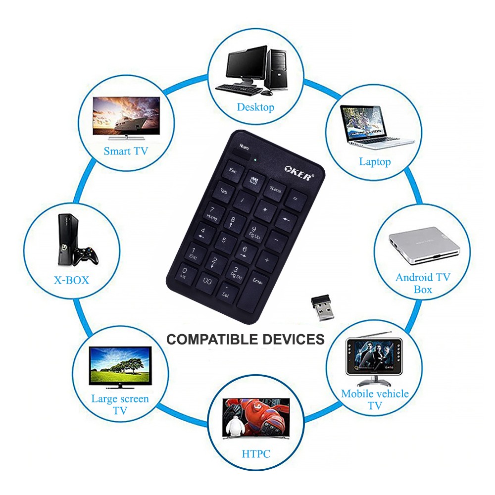 OKER KP-055 OKER KEYPAD WIRELESS NUMERIC KP-UB-OK-055BK