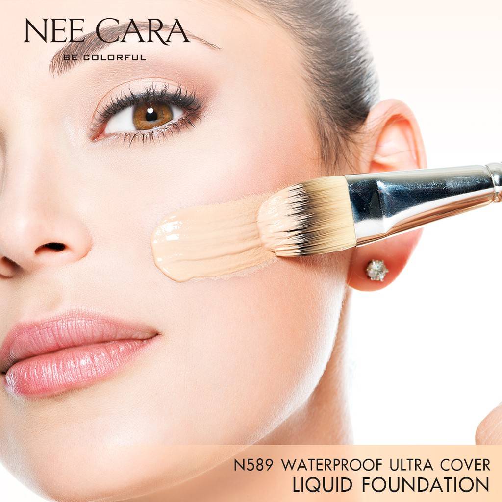NEE CARA WATERPROOF ULTRA COVER LIQUID FOUNDATION ครีมรองพื้น รุ่น N589