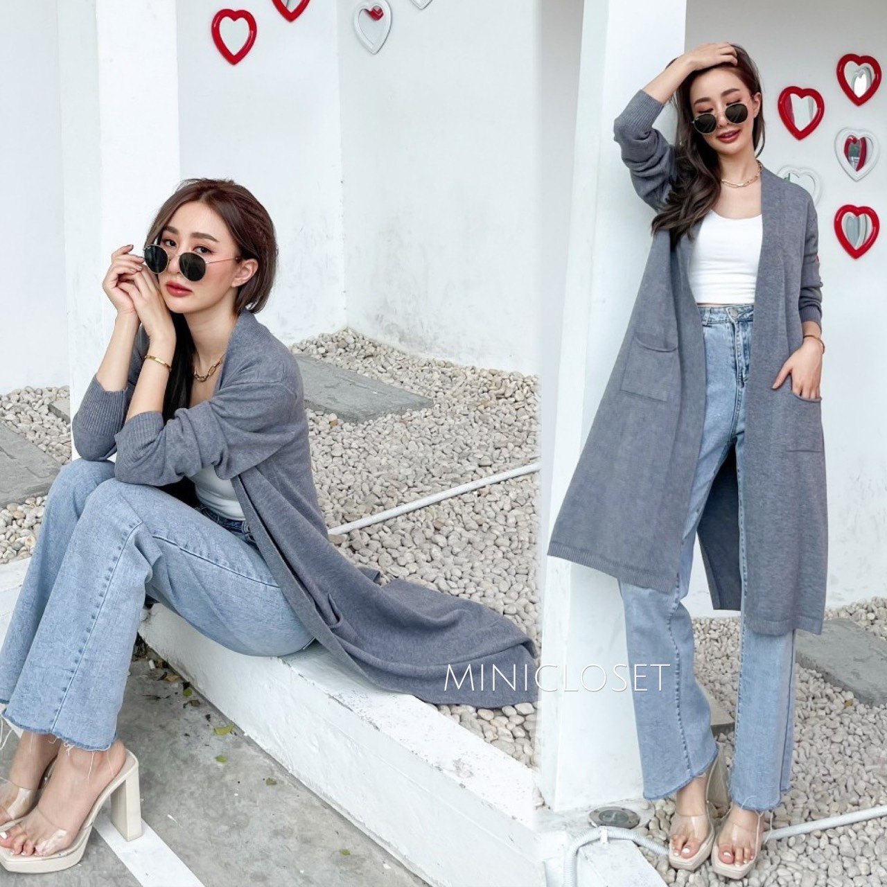 เสื้อsweater ความยาวคือดี พลางหุ่นดูเพรียว เรียบๆได้ใส่บ่อย กระเป๋าหน้าสะดวกด้วยต้องมีค่ะ