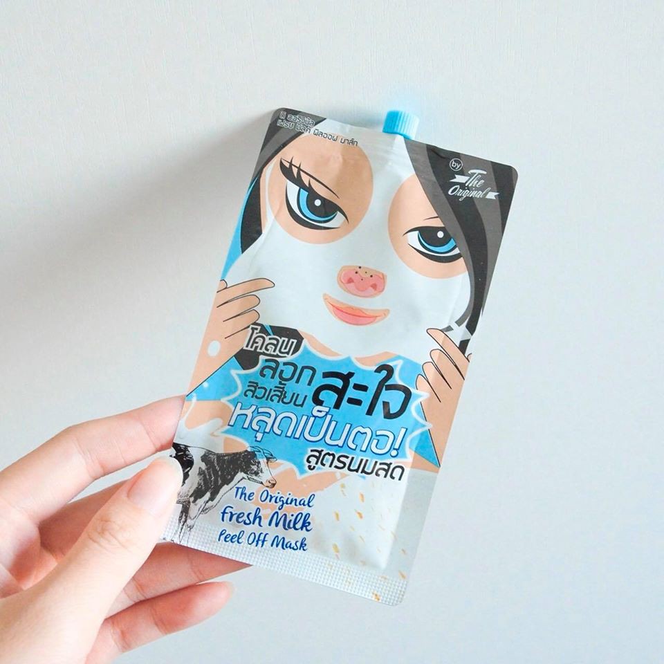 (1กล่อง) The Original (โคลนลอกสิวเสี้ยนสะใจ สูตรนมสด) Fresh Milk Peel Off Mask