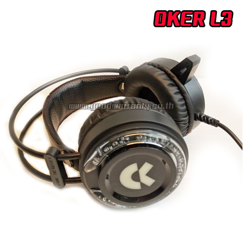 OKER L3 LAVA SONIC OKER HEADPHONE+MIC หูฟัง (ไฟเปลี่ยนสีได้) L3 HP-HM-OK-L3LAV