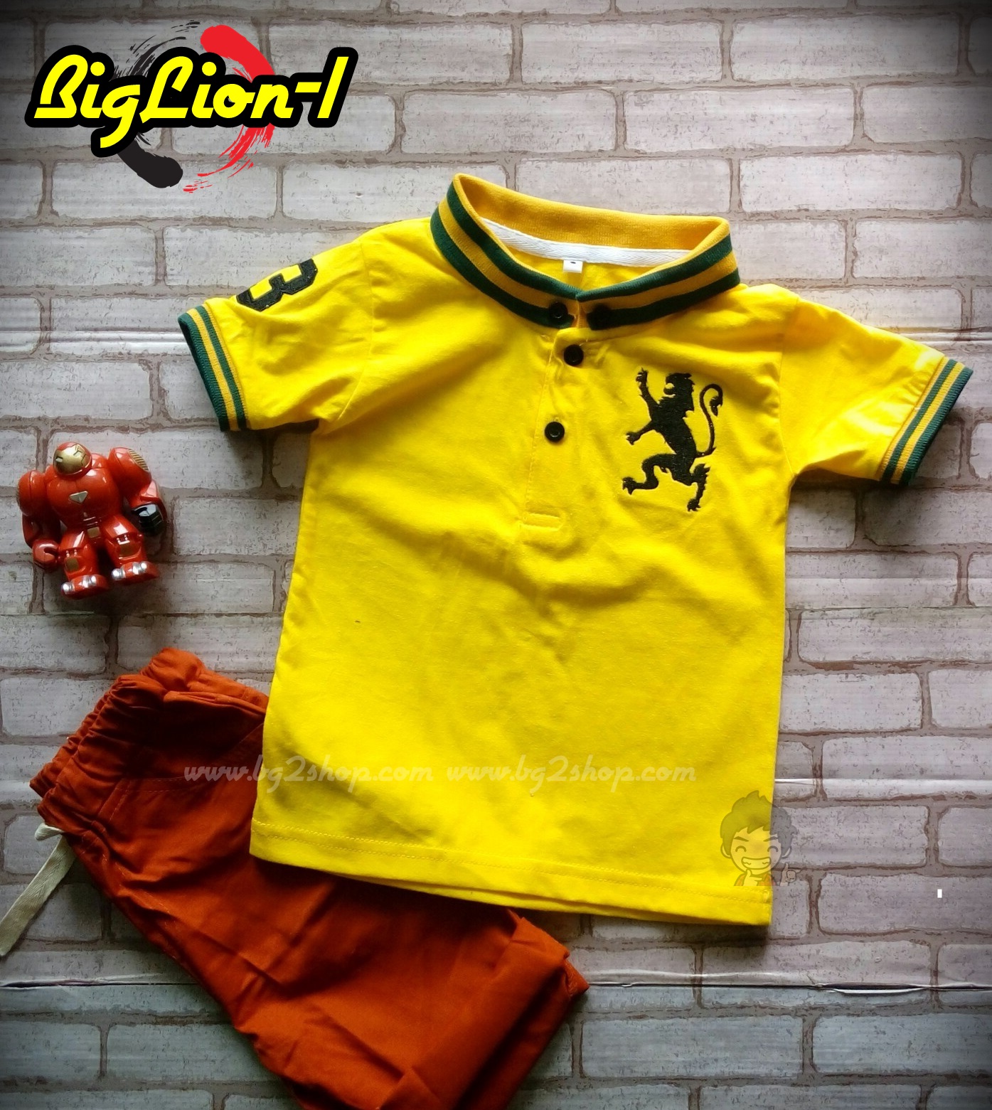 เสื้อยืดคอโปโลเด็ก สีเหลือง