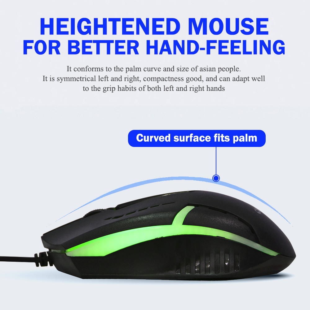 OKER RX7 MOUSE USB 3D LED 1000DPI ไฟ7สี SKU-02946