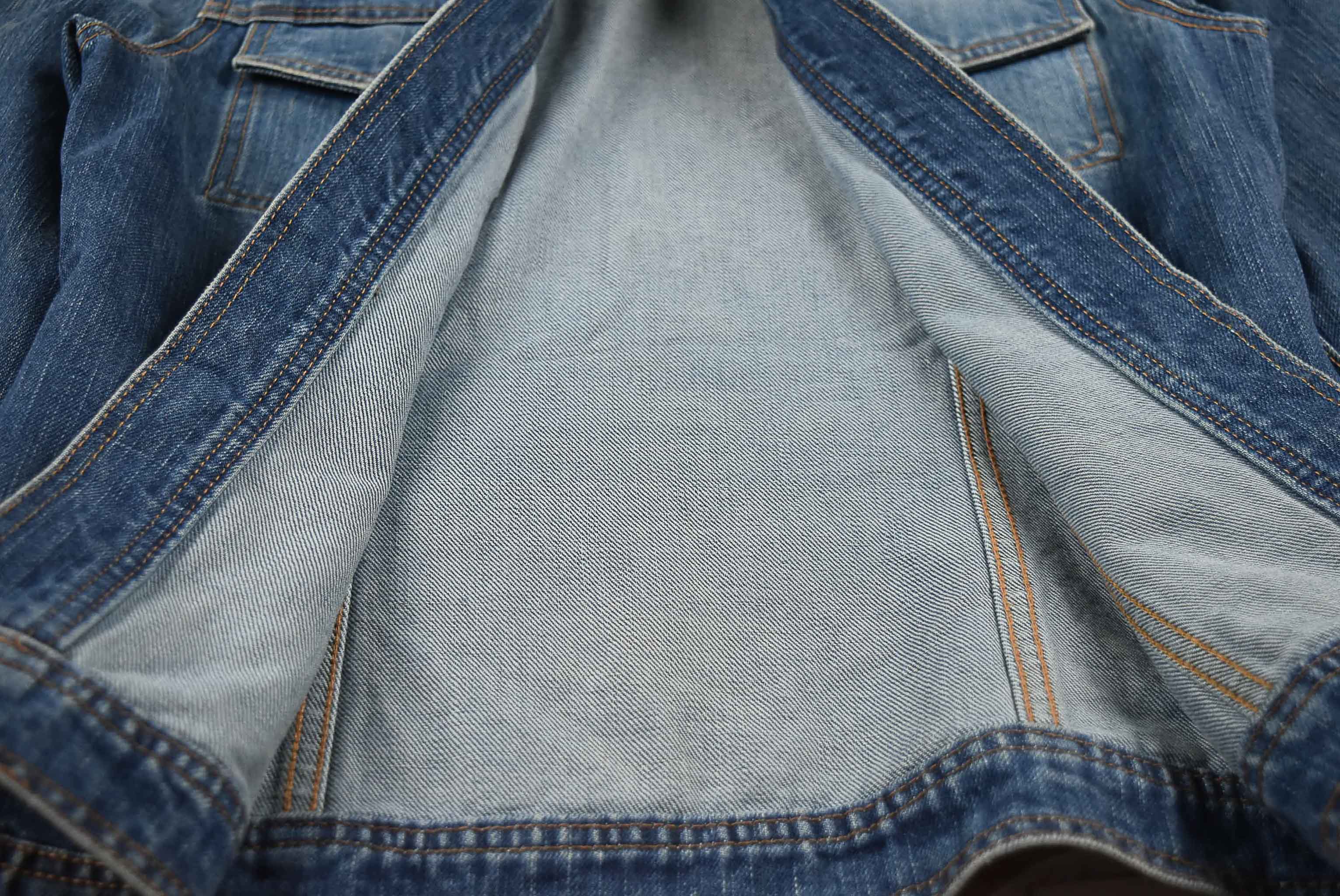 M-premier อกจริง 34 ไซส์ S เสื้อแจ็คเก็ตยีนส์ แขนยาว ผู้หญิง ทรงสวยใส่สบาย ไม่มีซิปหน้า ใส่คลุมกันแดด