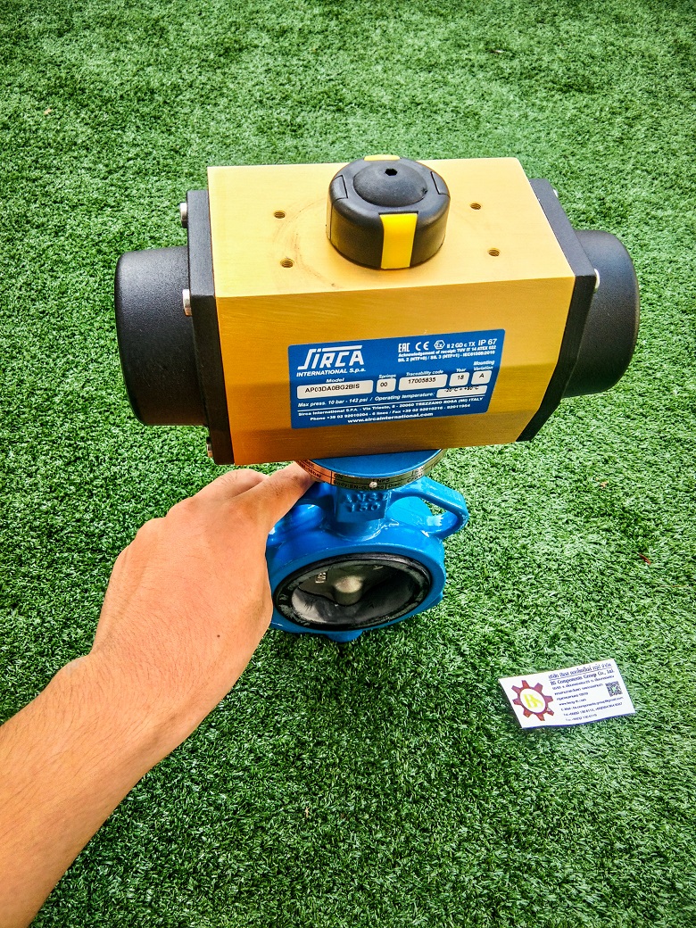 Actuator butter fly valve 3"