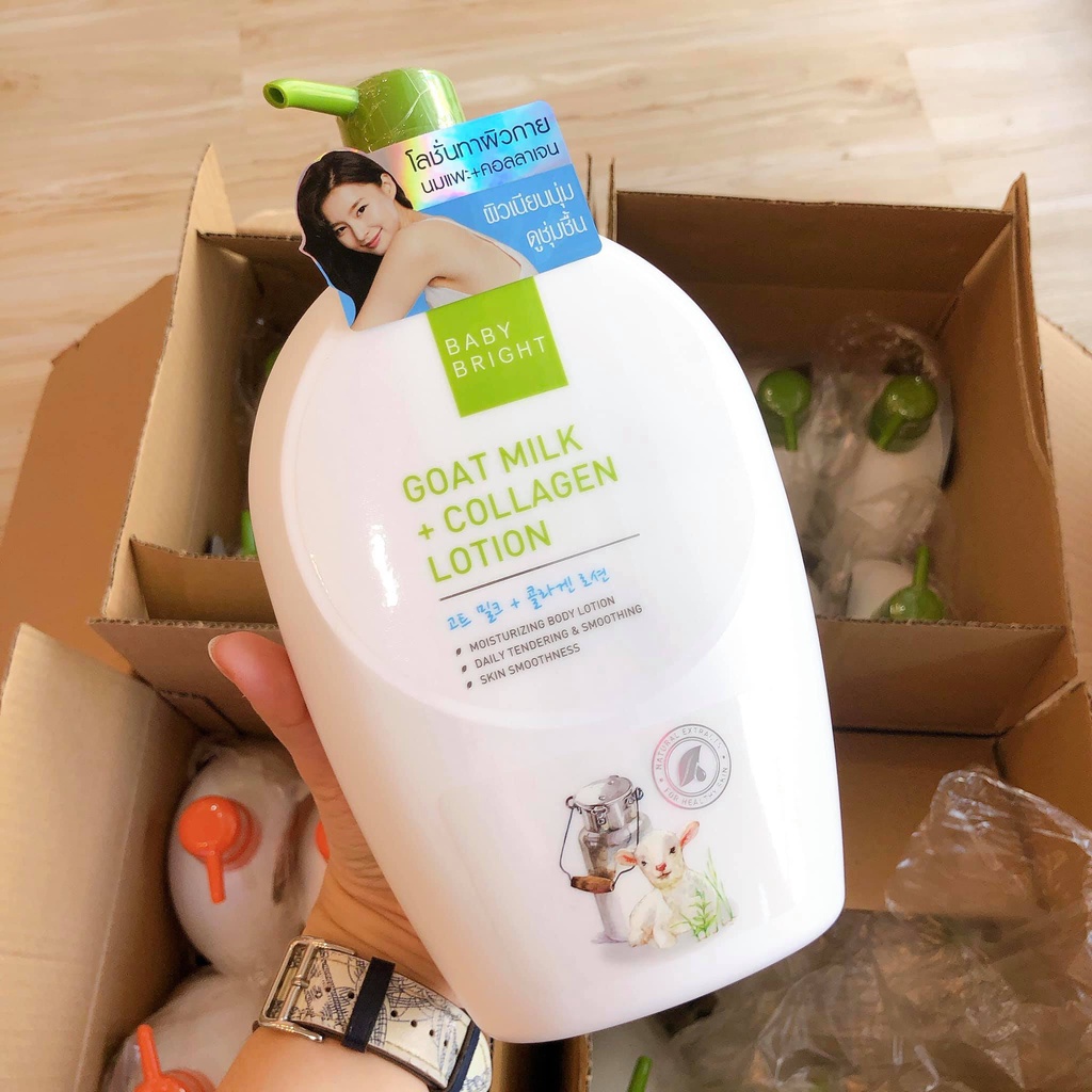 Baby Bright Body Lotion 750 ml. เบบี้ไบร์ท โลชั่นบำรุงผิวกาย ขวดใหญ่ 750 มิลลิลิตร (กลูต้า/คาเวียร์/นมแพะ/แซลมอน)