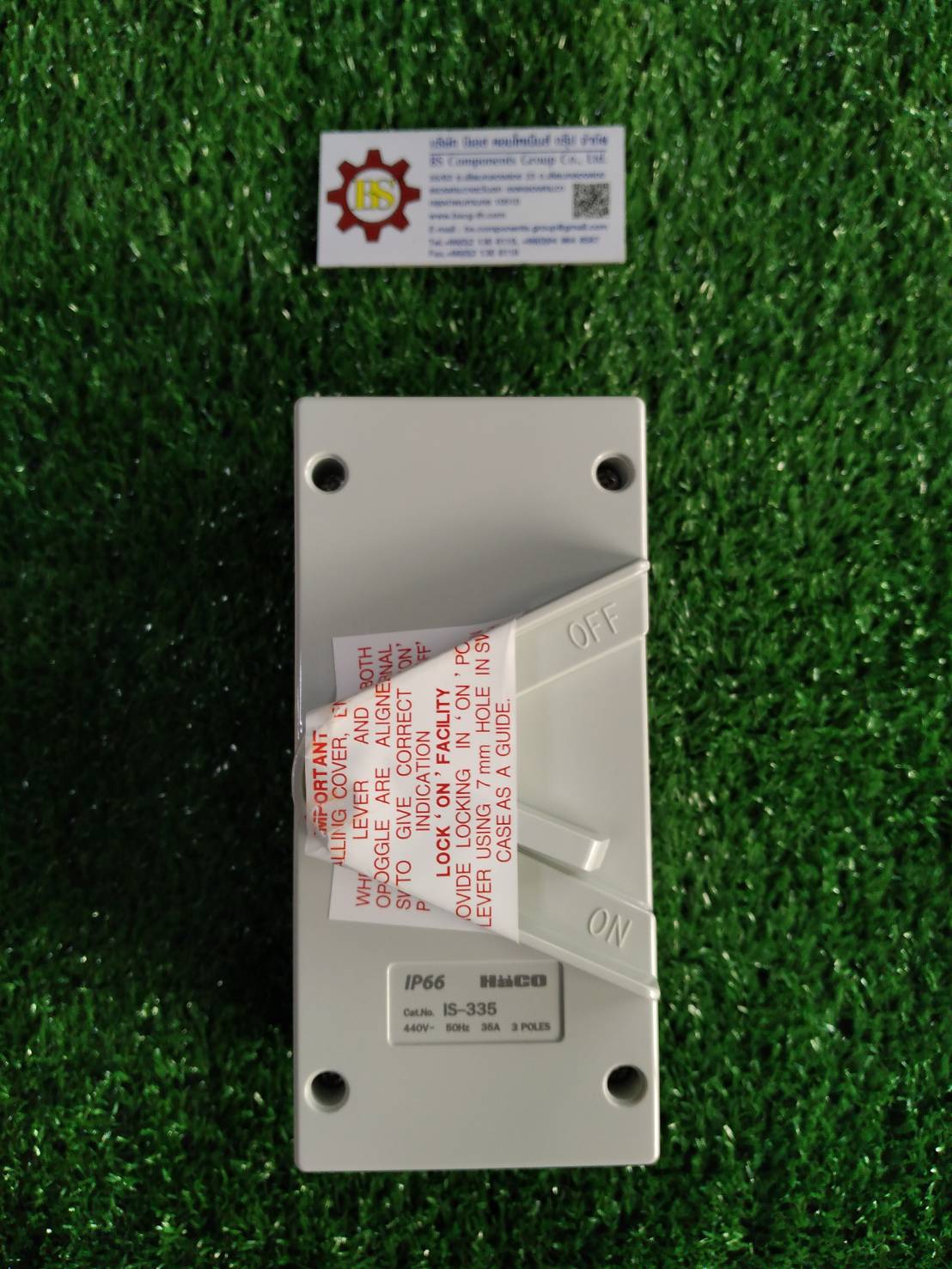 HACO : Isolator Switch IS-335 35A 440 V (Weatherproof) with pilot lamp IP66