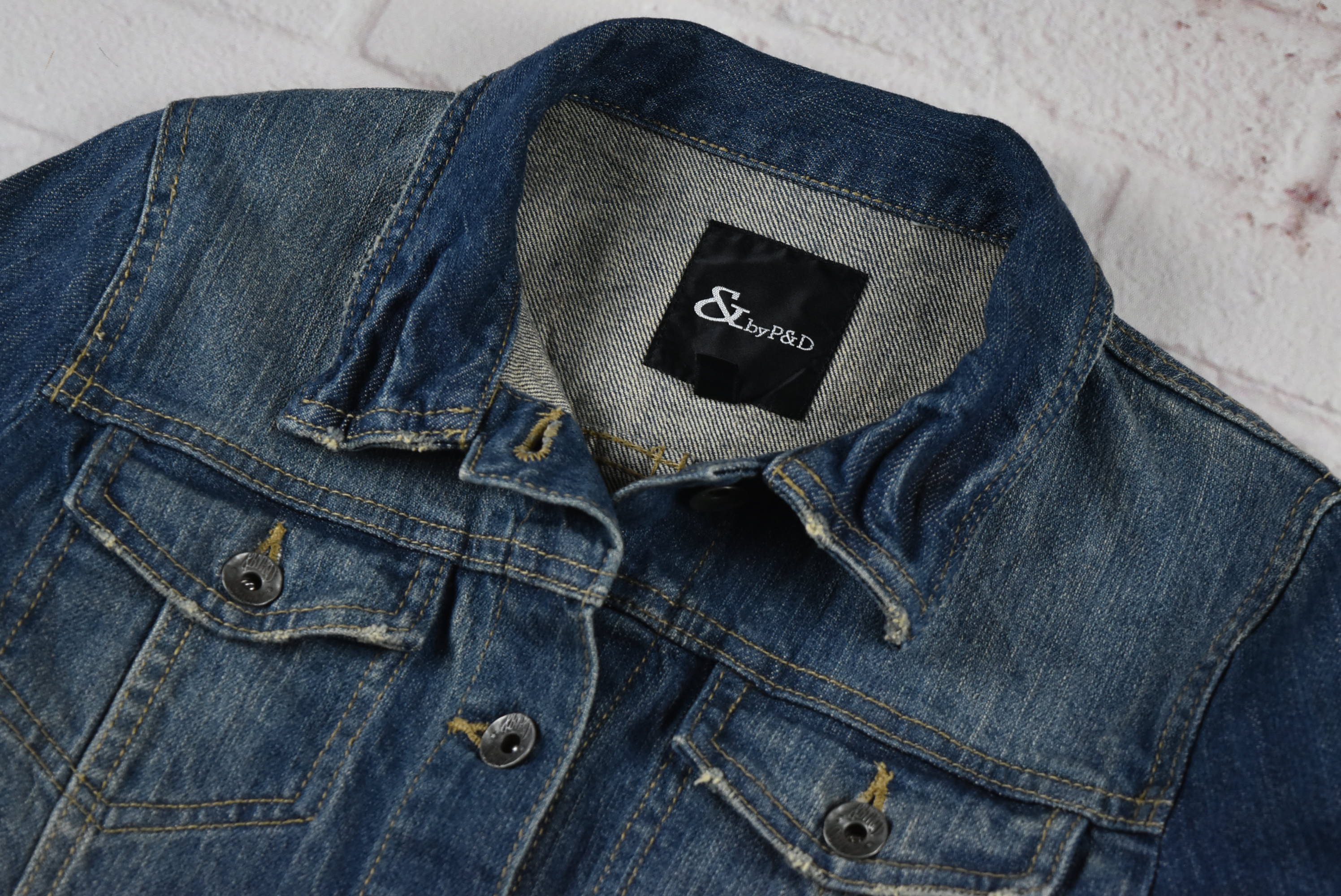 S byP$D อกจริง 33 ไซส์ XS เสื้อแจ็คเก็ตยีนส์ แขนยาว ผู้หญิง ทรงสวยใส่สบาย มีกระเป๋าข้าง