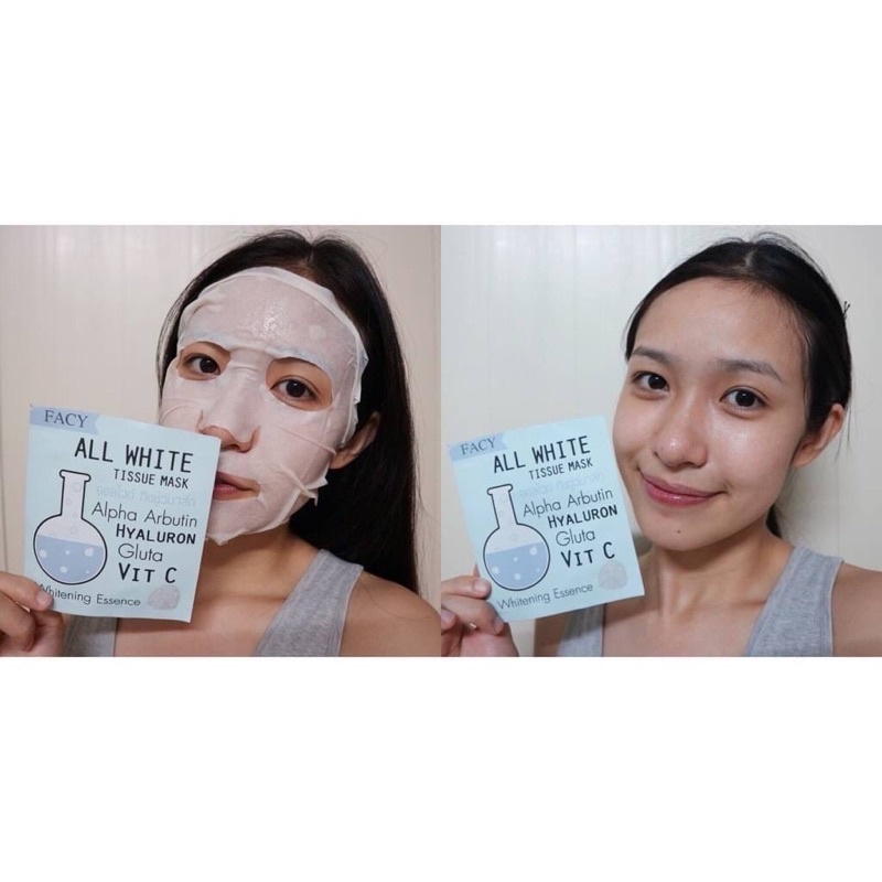 Facy All White Tissue Mask เฟซี่ แผ่นมาส์กหน้า