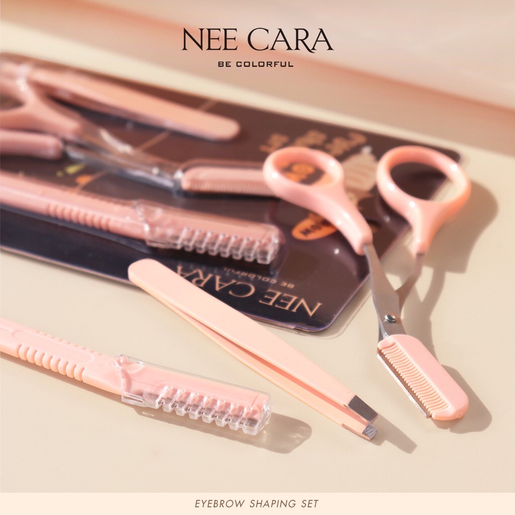 NEE CARA นีคาร่า EYEBROW SHAPING SET N209 เซ็ตแต่งคิ้ว ที่กันคิ้ว